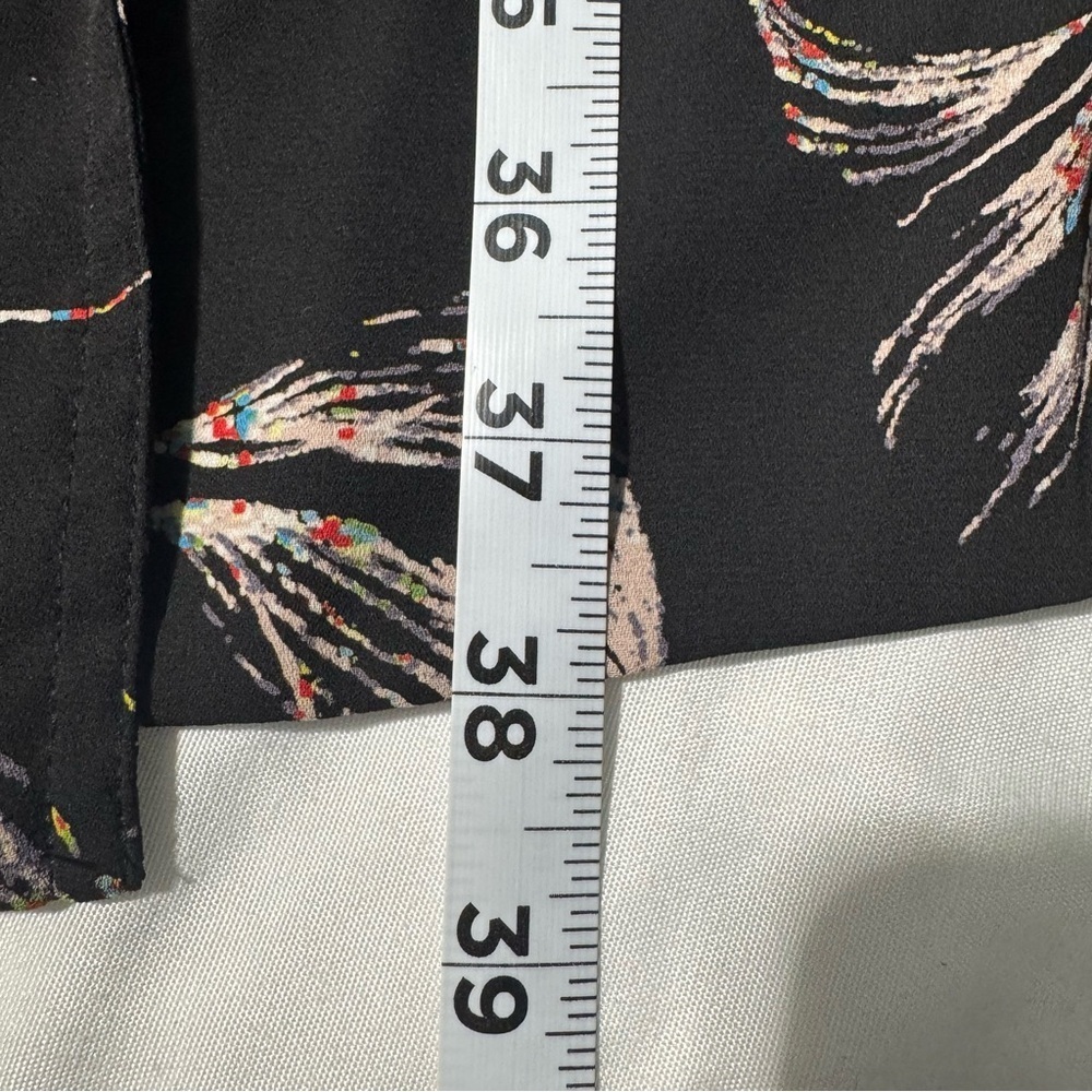 Aritzia Babaton Quincy Black Floral Trench Coat Pockets Tie Closure Size Small - Picture 10 of 14